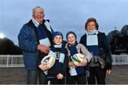 27 March 2015; Leinster supporters, from left, Alec, Luke aged 9, Daniel, aged 8, and Moura Moraghan at the game. Guinness PRO12, Round 18, Leinster v Glasgow Warriors. RDS, Ballsbridge, Dublin. Picture credit: Ramsey Cardy / SPORTSFILE