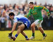 30 March 2008; Neil McAdam, Monaghan, in action against Cian Ward, Meath. Allianz National Football League, Division 2, Round 5, Monaghan v Meath, St. Mary's GFC, Scotstown, Co. Monaghan. Photo by Sportsfile