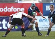 4 April 2008; Trevor Hogan, Leinster 'A', in action against Declan Fitzpatrick, Ulster 'A'. A Interprovincial, Ulster 'A' v Leinster 'A', Ravenhill Park, Belfast. Picture credit: Oliver McVeigh / SPORTSFILE