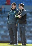 8 March 2015; Kerry manager Eamonn Fitzmaurice, left, in conversation with chartered physiotherapist Eddie Harnett. Allianz Football League, Division 1, Round 4, Cork v Kerry, Páirc Uí Rinn, Cork. Picture credit: Brendan Moran / SPORTSFILE