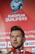 28 March 2015; Poland's Grzegorz Krychowiak during a press conference. Marker Hotel, Dublin. Picture credit: David Maher / SPORTSFILE