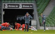 28 March 2015; Poland head coach Adam Nawalka during squad training. Aviva Stadium, Lansdowne Road, Dublin. Picture credit: David Maher / SPORTSFILE