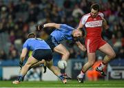 28 March 2015; Eoin Culligan and John Small, Dublin, in action against James Keilt, Derry. Allianz Football League, Division 1, Round 6, Dublin v Derry. Croke Park, Dublin. Picture credit: Ray McManus / SPORTSFILE