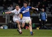 28 March 2015; John O'Loughlin, Laois, in action against Emmet Bolton, Kildare. Allianz Football League, Division 2, Round 6, Laois v Kildare. O'Moore Park, Portlaoise, Co. Laois. Picture credit: Piaras Ó Mídheach / SPORTSFILE