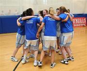 29 March 2008; Singleton Supervalu Donoughmore players celebrate after the match. Basketball Ireland  Women's Division One Final, Oblate Dynamo's v Singleton Supervalu Donoughmore. University of Limerick, Limerick. Picture credit: Stephen McCarthy / SPORTSFILE