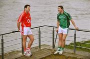 2 April 2008; Cork's Ronan Curran, left, and Limerick's Stephen Lucey pictured ahead of their Allianz National Hurling League Quarter-Final match in Limerick on Sunday next. King's John Castle, Limerick. Picture credit: Brendan Moran / SPORTSFILE