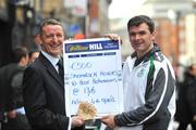 3 April 2008: Shamrock Rovers manager Pat Scully, right, with Eddie Thompson, Operations Manager William Hill Ireland, at the Shamrock Rovers Football Club Official Bookmaker launch. The Stag's Head, Dame Court, Dublin. Picture credit: Brian Lawless / SPORTSFILE  *** Local Caption ***