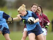 4 April 2008; Kathrtn Coakley, St. Mary's Mallow, in action against Jenny Boyce, Presentation College Tuam. Pat the Baker Ladies Football Post Primary Schools Senior A semi-final, St. Mary's Mallow, Cork v Presentation College Tuam, Galway, Toomevara, Co. Tipperary. Picture credit: Stephen McCarthy / SPORTSFILE