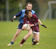 4 April 2008;  Aoife Daly, Presentation College Tuam, in action against Emma Roche, St. Mary's Mallow. Pat the Baker Ladies Football Post Primary Schools Senior A semi-final, St. Mary's Mallow, Cork v Presentation College Tuam, Galway, Toomevara, Co. Tipperary. Picture credit: Stephen McCarthy / SPORTSFILE