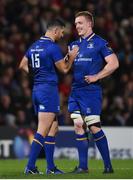 28 October 2017; Dan Leavy, right, and Rob Kearney of Leinster during the Guinness PRO14 Round 7 match between Ulster and Leinster at Kingspan Stadium in Belfast. Photo by David Fitzgerald/Sportsfile