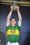 5 April 2008; Kerry captain Killian Young lifts the cup. Cadbury's Munster U21 Football Championship Final, Tipperary v Kerry, Ardfinnan, Co. Tipperary. Picture credit: Matt Browne / SPORTSFILE