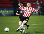 7 April 2008; Conor Sammon, Derry City, in action against Damien Lynch, St Patrick's Athletic. Setanta Cup, Derry City v St Patrick's Athletic, Brandywell, Derry. Picture credit: Oliver McVeigh / SPORTSFILE