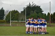15 March 2015; The Tipperary team gather in a huddle before the game. Allianz Football League, Division 3, Round 5, Louth v Tipperary, Gaelic Grounds, Drogheda, Co. Louth. Picture credit: Brendan Moran / SPORTSFILE