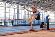 28 March 2015; Dylan Kearns, Finn Valley A.C, in action during day three of the GloHealth Juvenile Indoor Track and Field Championships. Athlone International Arena, Athlone, Co.Westmeath. Picture credit: Ramsey Cardy / SPORTSFILE