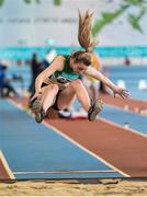 28 March 2015; Sinead O'Regan, Ferrybank A.C, in action during day three of the GloHealth Juvenile Indoor Track and Field Championships. Athlone International Arena, Athlone, Co.Westmeath. Picture credit: Ramsey Cardy / SPORTSFILE