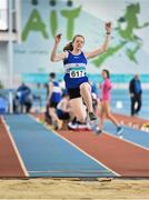 28 March 2015; Janine Boyle, Finn Valley A.C, in action during day three of the GloHealth Juvenile Indoor Track and Field Championships. Athlone International Arena, Athlone, Co.Westmeath. Picture credit: Ramsey Cardy / SPORTSFILE