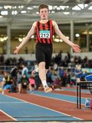 28 March 2015; Daniel Ryan, Moycarkey Coolcroo A.C in action during day three of the GloHealth Juvenile Indoor Track and Field Championships. Athlone International Arena, Athlone, Co.Westmeath. Picture credit: Ramsey Cardy / SPORTSFILE