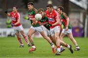 29 March 2015; Tomas Clancy, Cork, in action against Aidan O'Shea, Mayo. Allianz Football League, Division 1, Round 6, Cork v Mayo. Páirc Uí Rinn, Cork. Picture credit: Matt Browne / SPORTSFILE