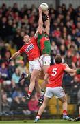 29 March 2015; Aidan O'Shea, Mayo, in action against Fintan Goold, Cork. Allianz Football League, Division 1, Round 6, Cork v Mayo. Páirc Uí Rinn, Cork. Picture credit: Matt Browne / SPORTSFILE