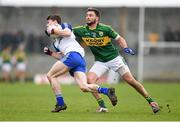29 March 2015; Karl O'Connell, Monaghan, is tackled by Alan Fitzgerald, Kerry, resulting in a black card. Allianz Football League, Division 1, Round 6, Kerry v Monaghan. Austin Stack Park, Tralee, Co. Kerry. Picture credit: Stephen McCarthy / SPORTSFILE