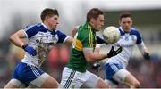 29 March 2015; Stephen O'Brien, Kerry, in action against Darren Hughes, Monaghan. Allianz Football League, Division 1, Round 6, Kerry v Monaghan. Austin Stack Park, Tralee, Co. Kerry. Picture credit: Stephen McCarthy / SPORTSFILE