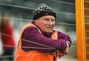 29 March 2015; 'Maor' Podge Butler, from the local O'Loughlan Gaels club, watches the game. Allianz Hurling League, Division 1A, Relegation Play-off, Kilkenny v Clare. Nowlan Park, Kilkenny. Picture credit: Ray McManus / SPORTSFILE