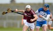 29 March 2015; Andrew Smith, Galway, in action against Austin Gleeson, Waterford. Allianz Hurling League, Division 1, Quarter-Final, Waterford v Galway. Walsh Park, Waterford. Picture credit: Piaras Ó Mídheach / SPORTSFILE