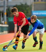 29 March 2015; Kyle Marshall, Banbridge, in action against Simon Wolfe, Cork Church of Ireland. Irish Senior Men's Cup Final, Cork Church of Ireland v Banbridge. National Hockey Stadium, UCD, Belfield, Dublin. Picture credit: Tomás Greally / SPORTSFILE