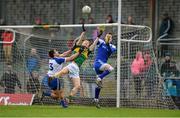 29 March 2015; Thomas Hickey, Kerry, in action against Drew Wylie, left, and goalkeeper Rory Beggan, Monaghan. Allianz Football League, Division 1, Round 6, Kerry v Monaghan. Austin Stack Park, Tralee, Co. Kerry. Picture credit: Stephen McCarthy / SPORTSFILE