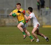 29 March 2015; Eamonn Doherty, Donegal, in action against Darren McCurry, Tyrone. Allianz Football League, Division 1, Round 6, Donegal v Tyrone. MacCumhail Park, Ballybofey, Co. Donegal. Picture credit: Oliver McVeigh / SPORTSFILE