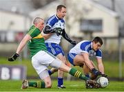29 March 2015; Kieran Donaghy, Kerry, in action against Drew Wylie, right, and Vinny Corey, Monaghan. Allianz Football League, Division 1, Round 6, Kerry v Monaghan. Austin Stack Park, Tralee, Co. Kerry. Picture credit: Stephen McCarthy / SPORTSFILE