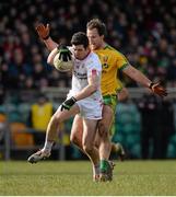 29 March 2015; Sean Cavanagh, Tyrone, in action against Michael Murphy, Donegal. Allianz Football League, Division 1, Round 6, Donegal v Tyrone. MacCumhail Park, Ballybofey, Co. Donegal. Picture credit: Oliver McVeigh / SPORTSFILE