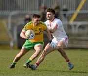 29 March 2015; Martin O'Reilly, Donegal, in action against Tiernan McCann, Tyrone. Allianz Football League, Division 1, Round 6, Donegal v Tyrone. MacCumhail Park, Ballybofey, Co. Donegal. Picture credit: Oliver McVeigh / SPORTSFILE
