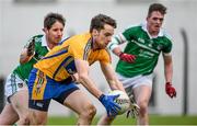 29 March 2015; Shane Brennan, Clare, in action against Padraig Browne, Limerick. Allianz Football League, Division 3, Round 6, Limerick v Clare. Newcastlewest, Co. Limerick. Picture credit: Diarmuid Greene / SPORTSFILE