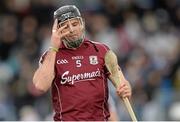 29 March 2015; Galway captain David Collins reacts to the final whistle. Allianz Hurling League, Division 1, Quarter-Final, Waterford v Galway. Walsh Park, Waterford. Picture credit: Piaras Ó Mídheach / SPORTSFILE