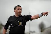 29 March 2015; Referee Gary Fitzgerald. Aviva FAI Junior Cup, Quarter-Final, Moyross Utd v North End Utd. Moyross, Limerick. Picture credit: Diarmuid Greene / SPORTSFILE