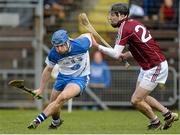 29 March 2015; Colin Dunford, Waterford, in action against Pádraig Hannion, Galway. Allianz Hurling League, Division 1, Quarter-Final, Waterford v Galway. Walsh Park, Waterford. Picture credit: Piaras Ó Mídheach / SPORTSFILE