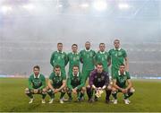 29 March 2015; The Republic of Ireland team, from left to right, James McCarthy, Robbie Keane, Marc Wilson, Glenn Whelan and John O'Shea. Front row, from left to right, Wes Hoolahan, Seamus Coleman, Aiden McGeady, Shay Given and Jonathan Walters. UEFA EURO 2016 Championship Qualifier, Group D, Republic of Ireland v Poland. Aviva Stadium, Lansdowne Road, Dublin. Picture credit: David Maher / SPORTSFILE