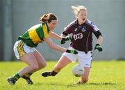 6 April 2008; Grainne Ni Flahtharta, Kerry, in action against Una Carroll, Galway. Suzuki Ladies National Football League Division 1 semi-final, Kerry v Galway , Cooraclare, Co Clare. Photo by Sportsfile