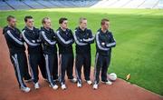 7 April 2008; adidas has announced six new additions to their GAA team for 2008, from left, Dan Shanahan, Waterford, James Masters, Cork, Paul Brogan, Dublin, Bernard Brogan, Dublin, Tomas Quinn, Dublin and Tommy Freeman, Monaghan. The players will wear either adidas adipure, F50.8 TUNiT+ or Predator Powerswerve for the rest of the year. There are now 23 players on the adidas GAA team, including Seán Óg O’hAilpín, Colm Cooper and the eldest Brogan brother Alan. Croke Park, Dublin. Picture credit: Brendan Moran / SPORTSFILE