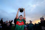 9 April 2008; Chris Barrett, Mayo captain, celebrates with the cup at the end of the game. Cadbury U21 Football Championship Final, Roscommon v Mayo, Kiltoom, Co. Roscommon. Picture credit: David Maher / SPORTSFILE