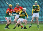 13 April 2008; James McCarthy, Kerry, in action against Michael Ryan, left, and John Rodgers, Carlow. Allianz National Hurling League, Division 2, semi-final, Kerry v Carlow, Gaelic Grounds, Limerick. Picture credit: Brendan Moran / SPORTSFILE