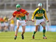 13 April 2008; Alan Brennan, Carlow, in action against Padraig O'Grady, Kerry. Allianz National Hurling League, Division 2, semi-final, Kerry v Carlow, Gaelic Grounds, Limerick. Picture credit: Brendan Moran / SPORTSFILE