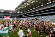 30 March 2015; A general view of children parading around the pitch at Croke Park, led by the Artane Band, during the opening day of the National Go Games. National Go Games Launch 2015. Croke Park, Dublin Picture credit: Piaras O Midheach / SPORTSFILE
