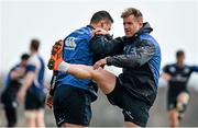 31 March 2015; Leinster's Luke Fitzgerald, right, and Ben Te'o during squad training. St Gerard's School, Bray, Co. Wicklow. Picture credit: Brendan Moran / SPORTSFILE