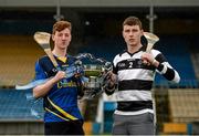 31 March 2015; Ronan Teehan, captain, Thurles CBS, left, and Liam Blanchfield, vice-captain, St Kieran's College, Kilkenny, pictured ahead of the Masita GAA All-Ireland Post Primary Schools Croke Cup Final which will take place between Thurles CBS, Tipperary, and St. Kieran's College, Kilkenny, in Semple Stadium, Thurles, at 5pm on Saturday. Semple Stadium, Thurles, Co. Tipperary. Picture credit: Diarmuid Greene / SPORTSFILE