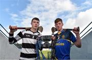 31 March 2015; Liam Blanchfield, vice-captain, St Kieran's College, Kilkenny, left, and Ronan Teehan, captain, Thurles CBS, pictured ahead of the Masita GAA All-Ireland Post Primary Schools Croke Cup Final which will take place between Thurles CBS, Tipperary, and St. Kieran's College, Kilkenny, in Semple Stadium, Thurles, at 5pm on Saturday. Semple Stadium, Thurles, Co. Tipperary. Picture credit: Diarmuid Greene / SPORTSFILE
