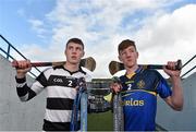 31 March 2015; Liam Blanchfield, vice-captain, St Kieran's College, Kilkenny, left, and Ronan Teehan, captain, Thurles CBS, pictured ahead of the Masita GAA All-Ireland Post Primary Schools Croke Cup Final which will take place between Thurles CBS, Tipperary, and St. Kieran's College, Kilkenny, in Semple Stadium, Thurles, at 5pm on Saturday. Semple Stadium, Thurles, Co. Tipperary. Picture credit: Diarmuid Greene / SPORTSFILE