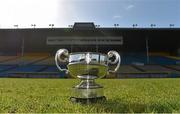 31 March 2015; A general view of the Croke Cup on the Semple Stadium pitch ahead of the Masita GAA All-Ireland Post Primary Schools Croke Cup Final which will take place between Thurles CBS, Tipperary, and St. Kieran's College, Kilkenny, in Semple Stadium, Thurles, at 5pm on Saturday. Semple Stadium, Thurles, Co. Tipperary. Picture credit: Diarmuid Greene / SPORTSFILE