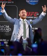 31 March 2015; UFC featherweight Conor McGregor during a fan event. The Convention Centre Dublin, Spencer Dock, North Wall Quay, Dublin. Picture credit: Ramsey Cardy / SPORTSFILE
